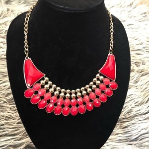 Beautiful Red statement necklace